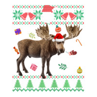 Limited Edition Ugly Sweater Christmas Animals Santa Moose Lover Raglan Crop Top | Artistshot