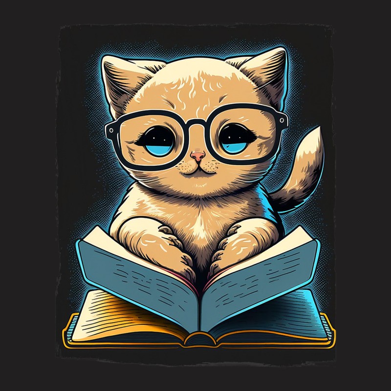 Cat Kitten Book Books Reading Fantasy Reader T-shirt | Artistshot