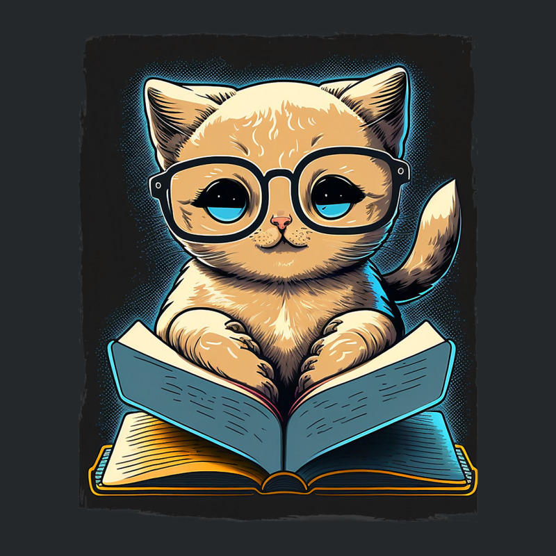 Cat Kitten Book Books Reading Fantasy Reader Crewneck Sweatshirt | Artistshot