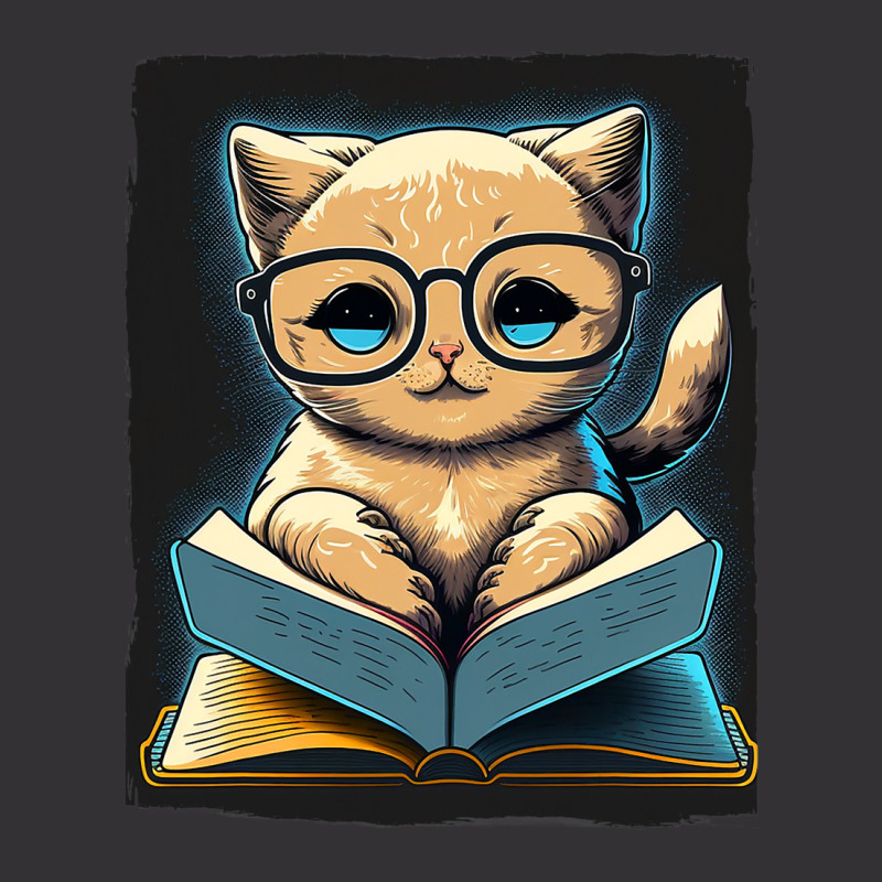 Cat Kitten Book Books Reading Fantasy Reader Vintage Hoodie | Artistshot