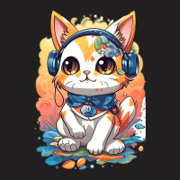 Cat Listening To Music T-shirt | Artistshot