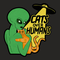 Cat Lover 2cats Over Humans Alien Ladies Fitted T-shirt | Artistshot