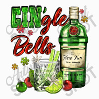 Gin`gle Bells With Bottle And Cocktail Raglan Crop Top | Artistshot