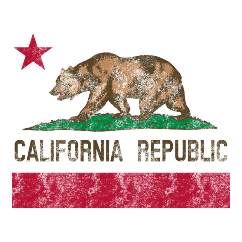 California Republic Flag Bear Vintage Souvenir Sweatshirt Raglan Crop Top by ChristinaMarieCavanaugh | Artistshot