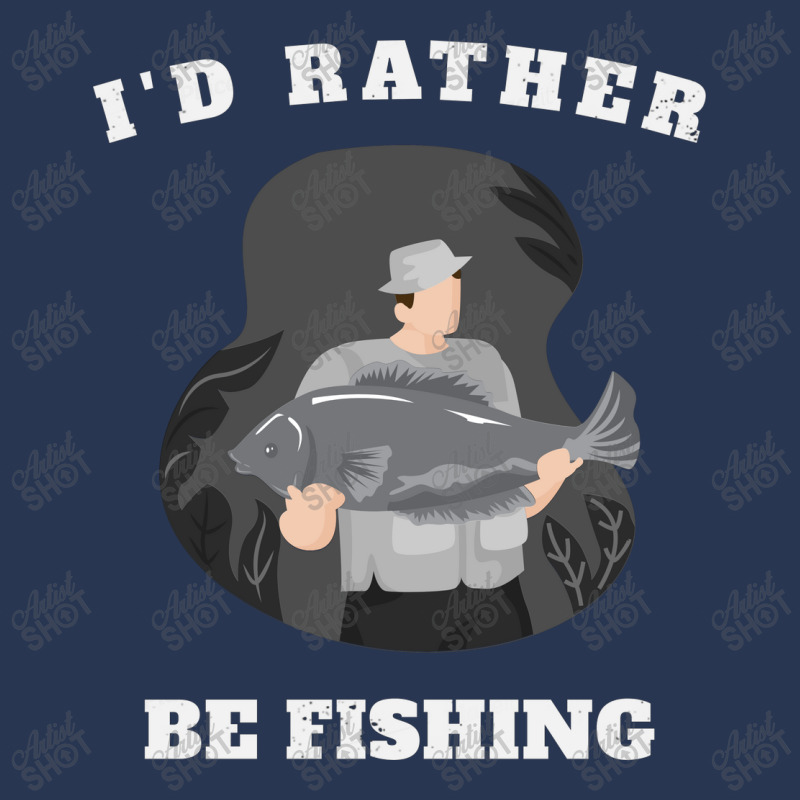 I'd Rather Be Fishing Men Denim Jacket | Artistshot