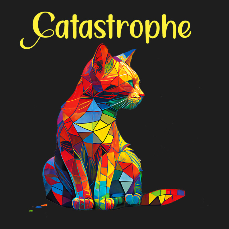 Catastrophe Cat Kitten Stained Glass Suncatch Funn Classic T-shirt by ZariahVang | Artistshot