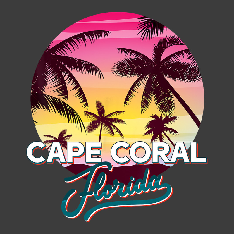 Cape Coral Florida Palm Tree Beach Summer Vacation Men's Polo Shirt | Artistshot