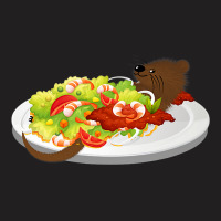 Cute Otter In A Shrimp Salad T-shirt | Artistshot