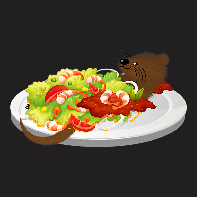 Cute Otter In A Shrimp Salad T-shirt | Artistshot