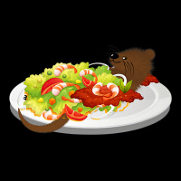 Cute Otter In A Shrimp Salad Pocket T-shirt | Artistshot