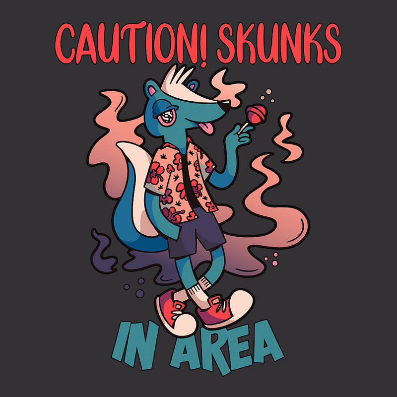 Caution Skunks In Area Vintage Short | Artistshot