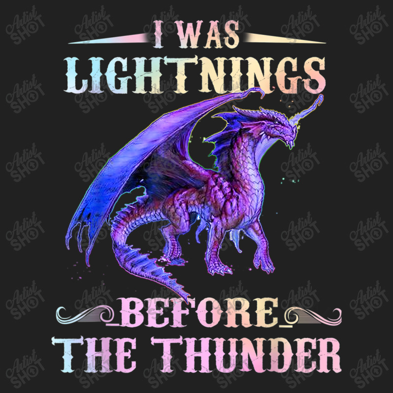 I Was Lightnings Before The Thunder Dragons Funny Gifts Boys Girls Basic T-shirt | Artistshot