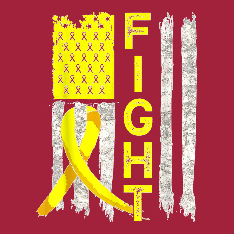 Fight Sarcoma Cancer Awareness American Flag Bone Cancer Basic T-shirt by WirtzRichard | Artistshot