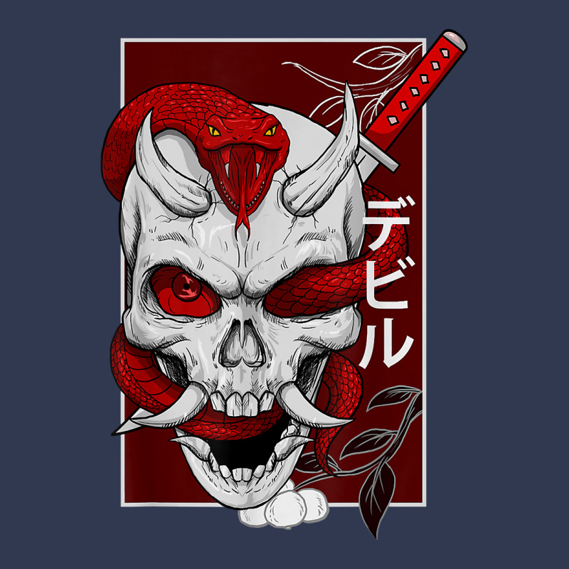 Japanese Demon Face Skull Devil With Snake Katana Nippon Art T Shirt Basic T-shirt by vorgasofaguiarb | Artistshot