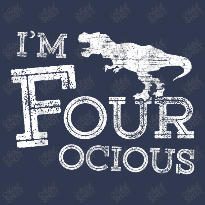 4th Birthday 4 Year Old Boy Four-ocious Dinosaur Gift Party Gifts Men Basic T-shirt | Artistshot