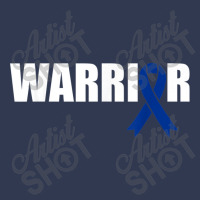 Colon Cancer Warrior Dark Blue Awareness Ribbon Basic T-shirt | Artistshot