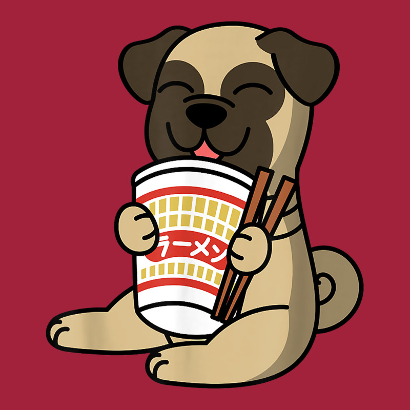 Pug Eating Instant Ramen Noodles Dog T Shirt Basic Youth T-shirt by sowleomballoucgp | Artistshot