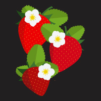 Strawberry T  Shirt Strawberries And Blossoms T  Shirt T-shirt | Artistshot