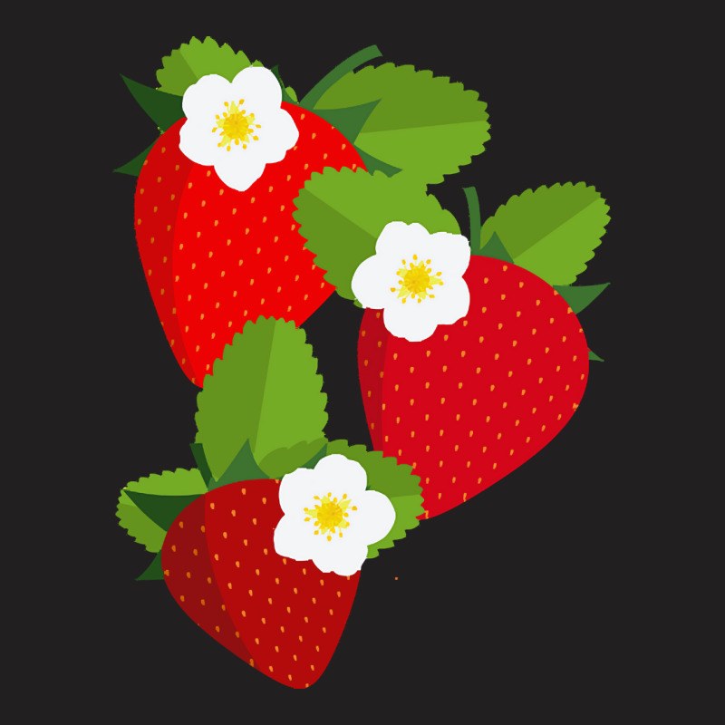 Strawberry T  Shirt Strawberries And Blossoms T  Shirt T-shirt | Artistshot