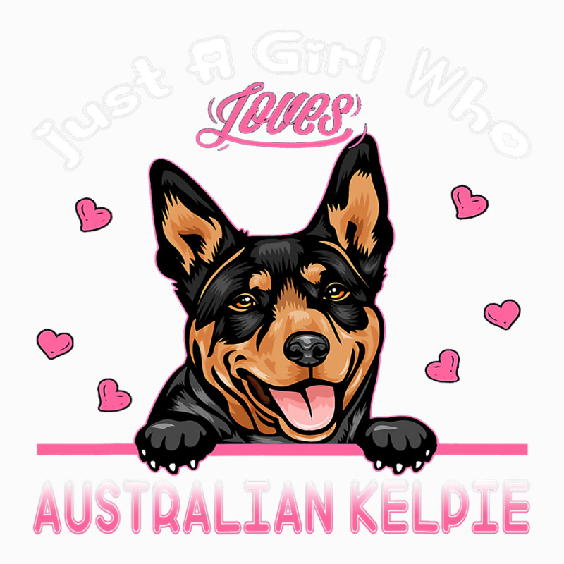 Just A Girl Who Loves Australian Kelpie 262 Raglan Crop Top by DEBORAHBOURSSIQUOT | Artistshot