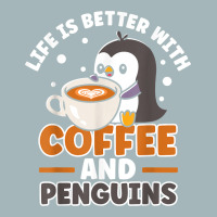 Coffee And Penguin Cute Sea Bird King Emperor Peng Unisex Sherpa-lined Denim Jacket | Artistshot