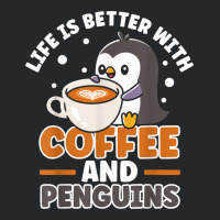 Coffee And Penguin Cute Sea Bird King Emperor Peng Crewneck Sweatshirt | Artistshot