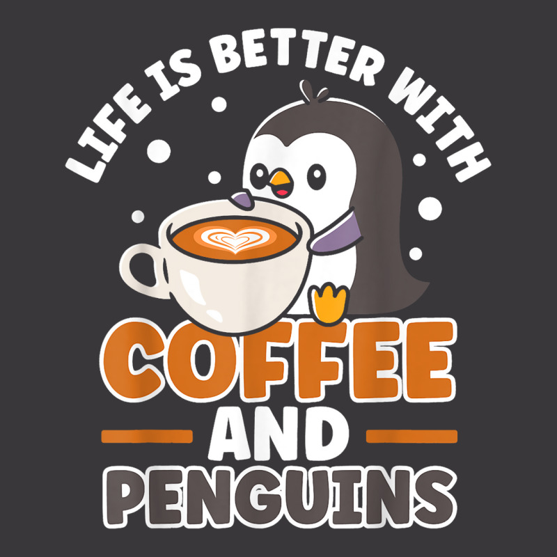 Coffee And Penguin Cute Sea Bird King Emperor Peng Ladies Curvy T-Shirt by AdleeDerr | Artistshot