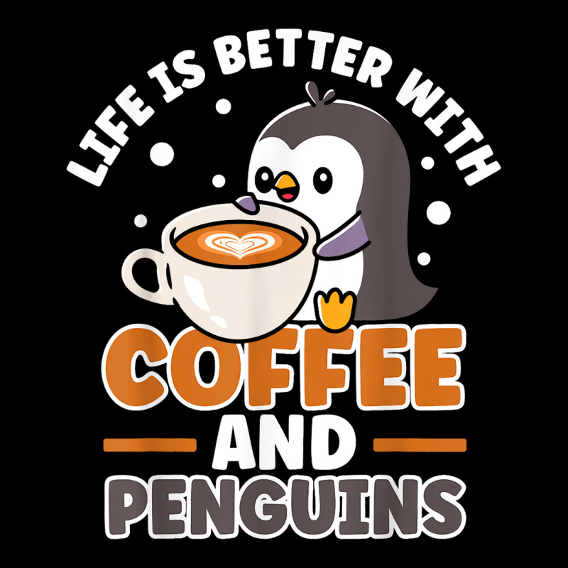 Coffee And Penguin Cute Sea Bird King Emperor Peng Cropped Hoodie by AdleeDerr | Artistshot