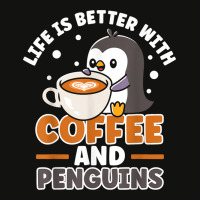 Coffee And Penguin Cute Sea Bird King Emperor Peng Scorecard Crop Tee | Artistshot