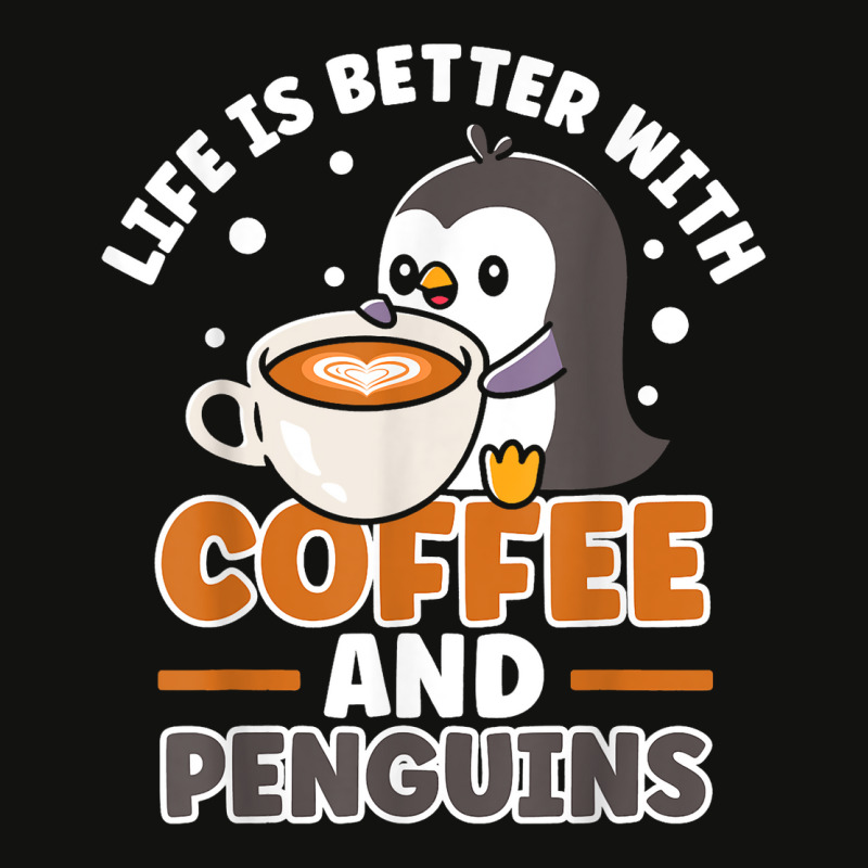 Coffee And Penguin Cute Sea Bird King Emperor Peng Scorecard Crop Tee by AdleeDerr | Artistshot