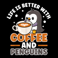 Coffee And Penguin Cute Sea Bird King Emperor Peng Cropped Sweater | Artistshot