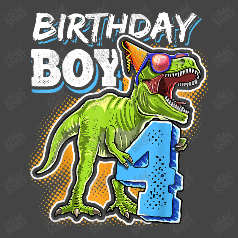 Birthday Boy 4 4th Birthday T Rex Dinosaur Party Gift Boys For Men Wom Basic T-shirt | Artistshot