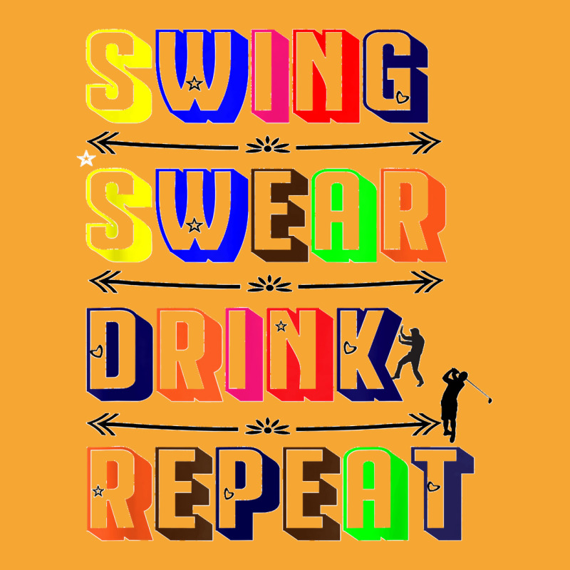 Swing Swear Drink Repeat Golf Love Design Basic T-shirt | Artistshot