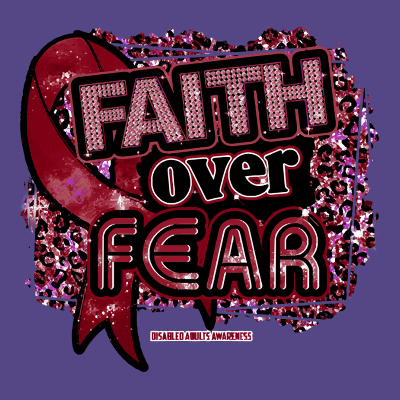 Disabled Adults T  Shirt Disabled Adults Awareness Ribbon Faith Over F Basic T-shirt | Artistshot