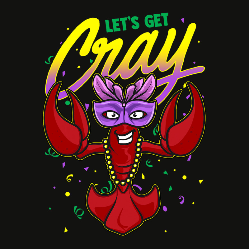 Crawdads Lobster With Parade Mask Funny Mardi Gras Scorecard Crop Tee by DENISEWRIGHT | Artistshot