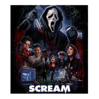 Scream Horror Movie Artwork Raglan Crop Top | Artistshot