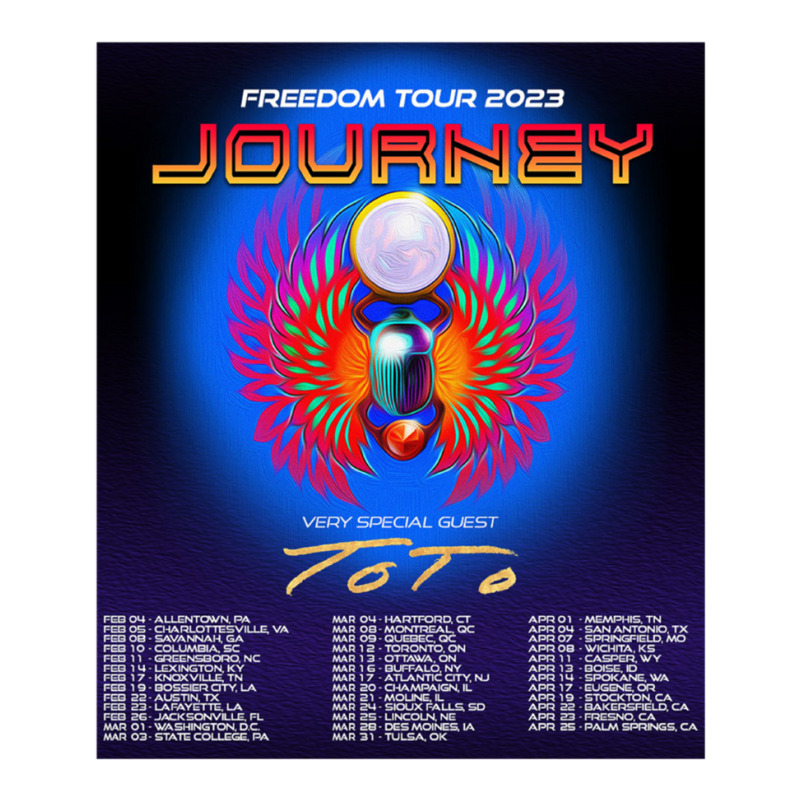 Jrny Freedom Tour 2023 With Locations Ang Dates Raglan Crop Top by RogerHunnell | Artistshot