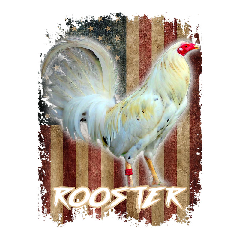 White Rooster Shirt Cock Fight Us Flag Raglan Crop Top by SamuelTABraun | Artistshot