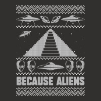 Because Aliens Funny Pyramid Makers Ugly Christmas Champion Hoodie | Artistshot