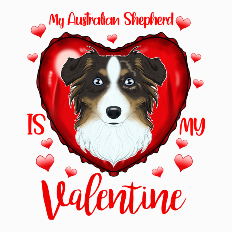 Limited Edition My Australian Shepherd Is My Valentine I Australian Sh Raglan Crop Top by Hugo Flowers | Artistshot