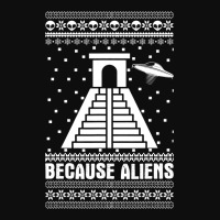 Because Aliens Funny Pyramid Makers Ugly Christmas Crop Top | Artistshot