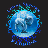 Coral Shores Florida Vacation Swimming Manatees T-shirt | Artistshot