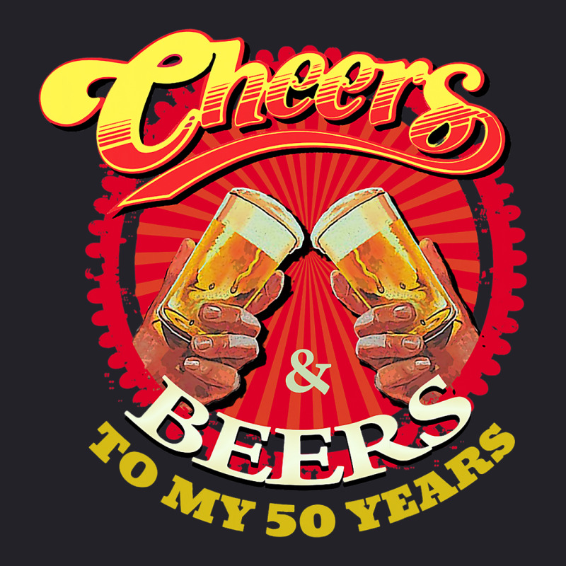 Cheers Beers To My Fifty 50 Years Funny Birthday Unisex Sherpa-lined Denim Jacket | Artistshot