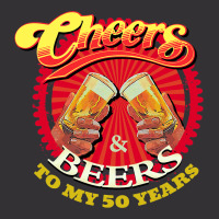 Cheers Beers To My Fifty 50 Years Funny Birthday Vintage Hoodie | Artistshot