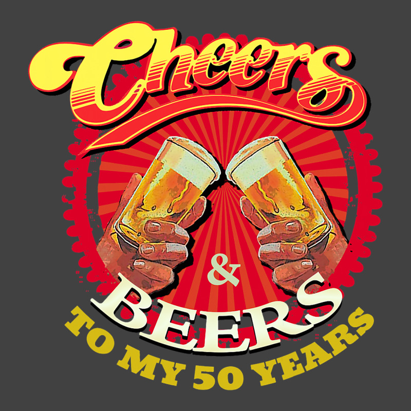 Cheers Beers To My Fifty 50 Years Funny Birthday Vintage T-shirt | Artistshot