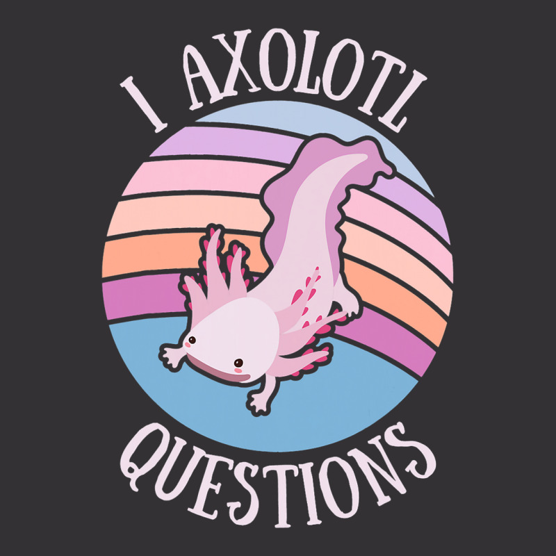 Cute I Axolotl Questions Funny Mexican Salamander Vintage Hoodie And Short Set | Artistshot