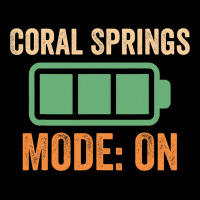 Coral Springs Mode On Battery Design Pocket T-shirt | Artistshot