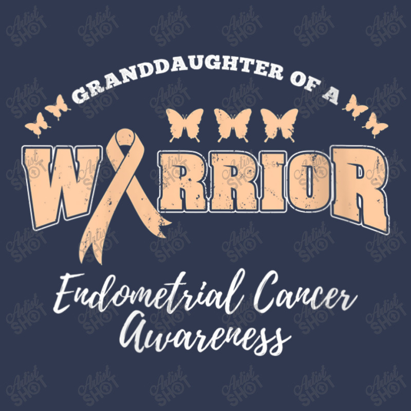 Womens Granddaughter Of A Warrior Endometrial Cancer Awareness Basic T-shirt by LaytonDesign | Artistshot