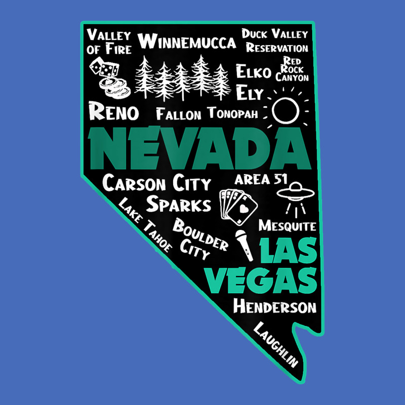 Nevada Las Vegas Map Winnemucca Reno Elko Ely Carson City T Shirt Basic T-shirt | Artistshot