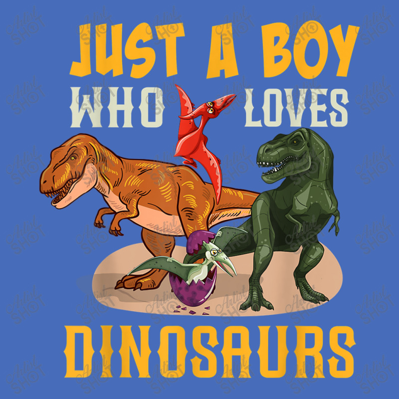 Just A Boy Who Loves Dinosaurs Young Paleontologist Basic T-shirt by Juan-Design | Artistshot